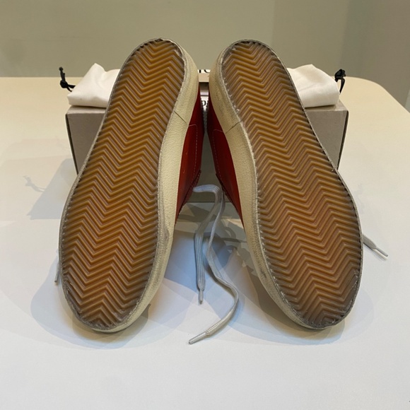 Golden Goose Superstar Penstar Sneaker Orange Leather/White/Ice sz 38 New in Box - Picture 7 of 12